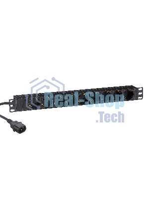 Блок розеток горизонтальный ExeGate ServerPro PDU-19H906 Al-9S-C14-2.5, 19