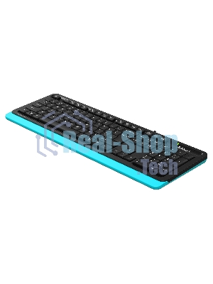 Клавиатура проводная A4Tech Fstyler FKS10, USB, черный/синий