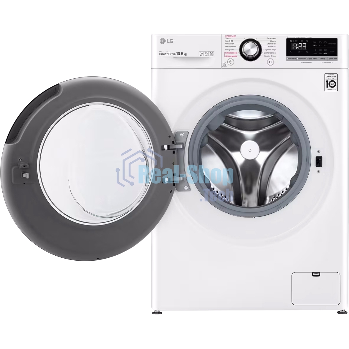 Стиральная машина LG TW4V3RS6W белый, загрузка фронтальная 10,5 кг, 1400 об/мин., класс: А