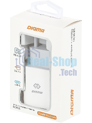 Сетевое зарядное устройство Digma DGW2C 3A PD белый