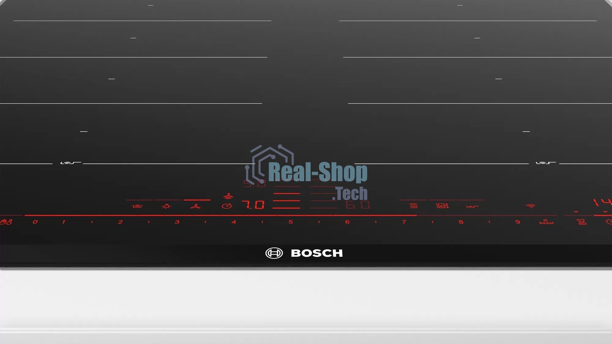Индукционная варочная поверхность Bosch PXX675DV1E, 4 конфорки, с зоной расширения, стеклокерамика, 7400 Вт