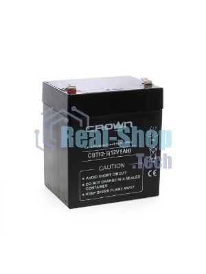 Батарея для ИБП CROWN СВТ-12-5 (12V 5Ah) F2 срок службы 6 лет