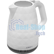 Чайник электрический Scarlett SC-EK18P49 1.7 л, 2200 Вт, белый/серый (корпус: пластик)