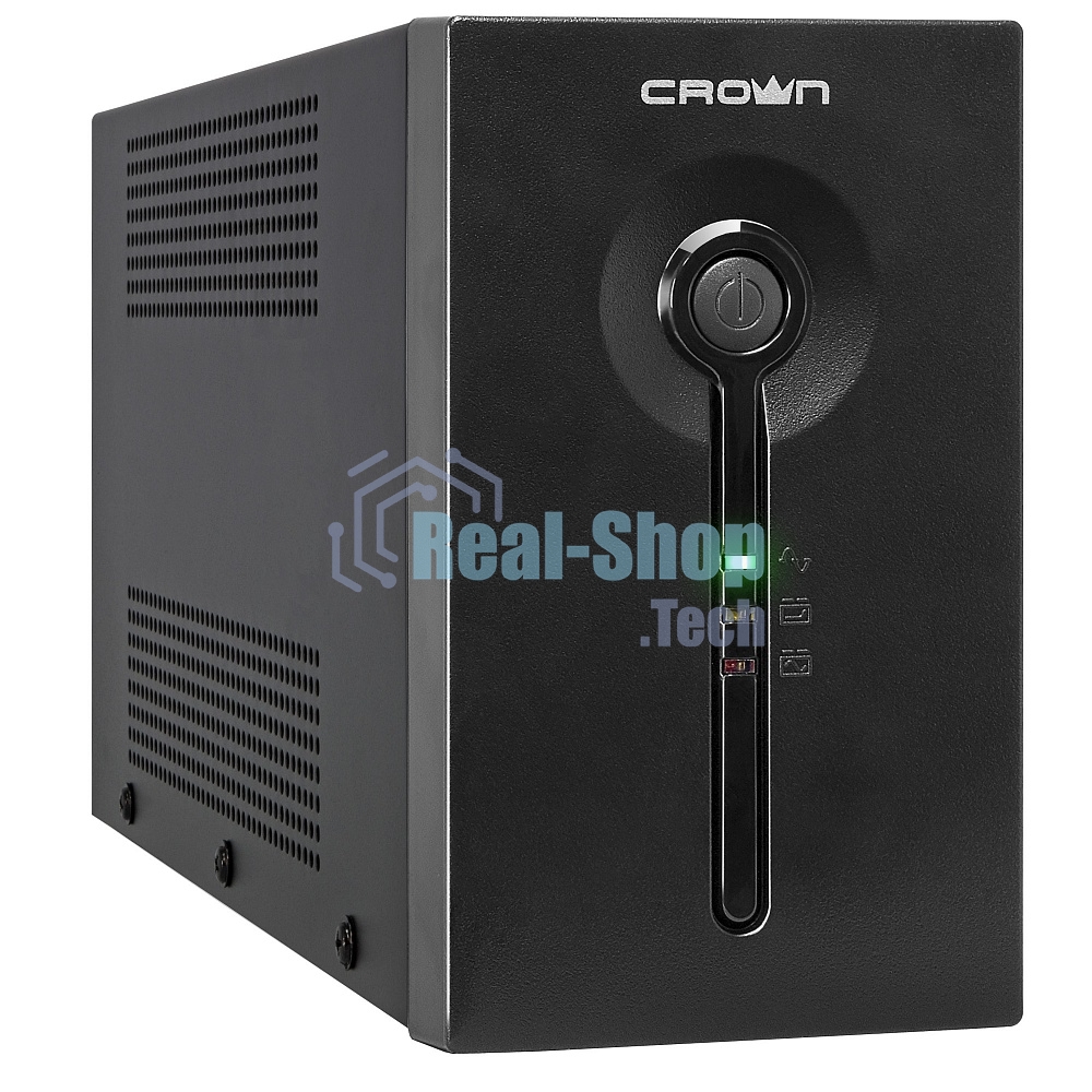 Источник бесперебойного питания Crown CMU-SP650COMBO/650 ВА/390 Вт/2 х CEE 7 (евророзетка), 3 x IEC 320 C13 (компьютерная)