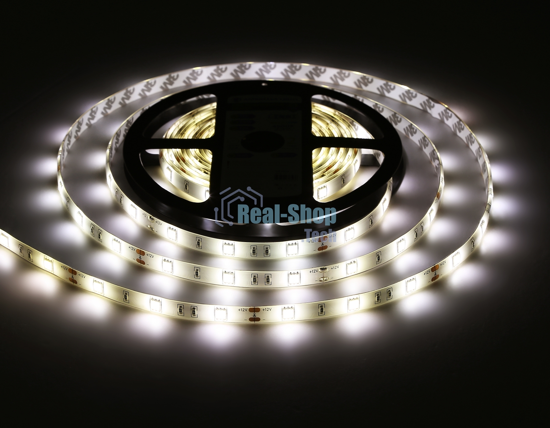 Светодиодная лента Ambrella light GS1902 5050 30Led/ 7.2W m/ 12V IP65 4500K/ 5000*10*2.87mm (2 конт.)