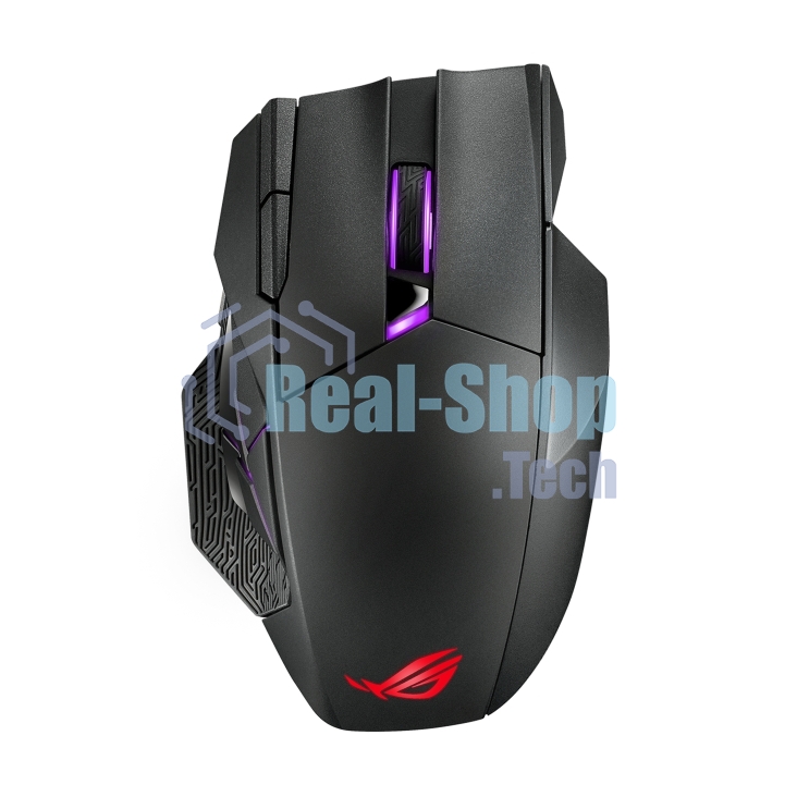 Мышь беспроводная/проводная ASUS ROG Spatha X черный, 19000 dpi, радиоканал, USB, кнопки - 12