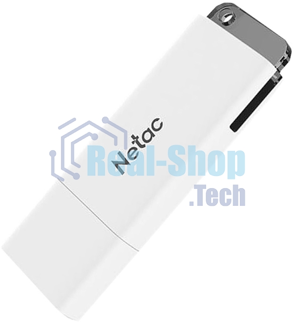 Флешка USB Netac U185 (NT03U185N-016G-20WH), 16Gb, USB 2.0, R/W 25/10, белый/серый