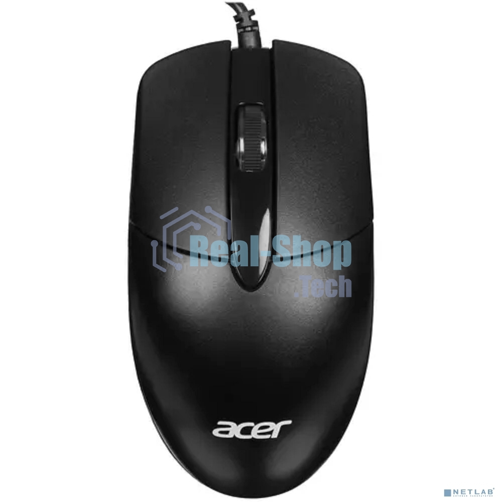 Мышь проводная Acer OMW300 черный, 1200 dpi, USB, кнопки - 3