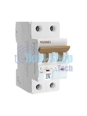 Автоматический выключатель Werkel 2P 50 A C 4,5 кА W902P504
