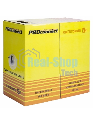 Кабель витая пара PROconnect UTP 4PR 24AWG, cat.5e наружный (OUTDOOR) (бухта 305 м)
