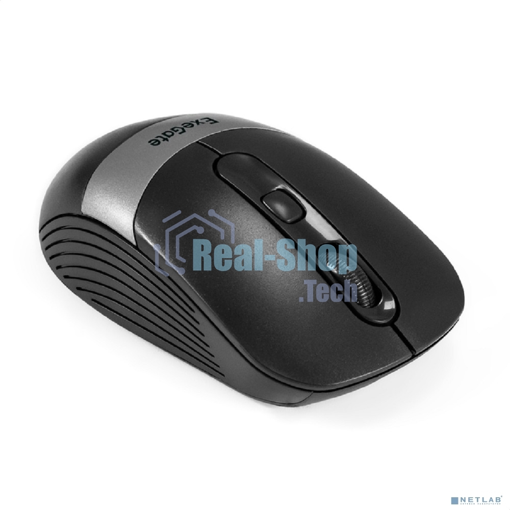 Мышь беспроводная ExeGate Professional Standard FG-10 черный, 1200 dpi, радиоканал, USB, кнопки - 4
