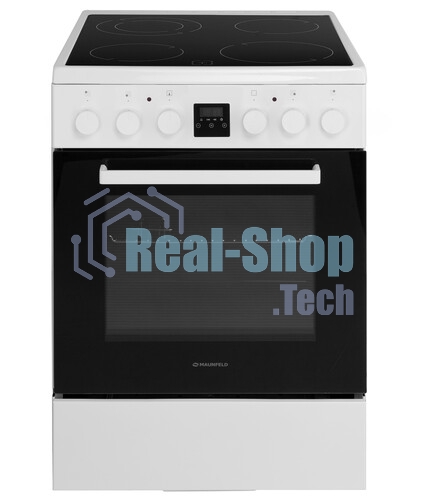 Плита электрическая Maunfeld MEC67CW08TD белый, конфорок 4 шт, духовка 59 л, 60 см x 85 см x 60 см