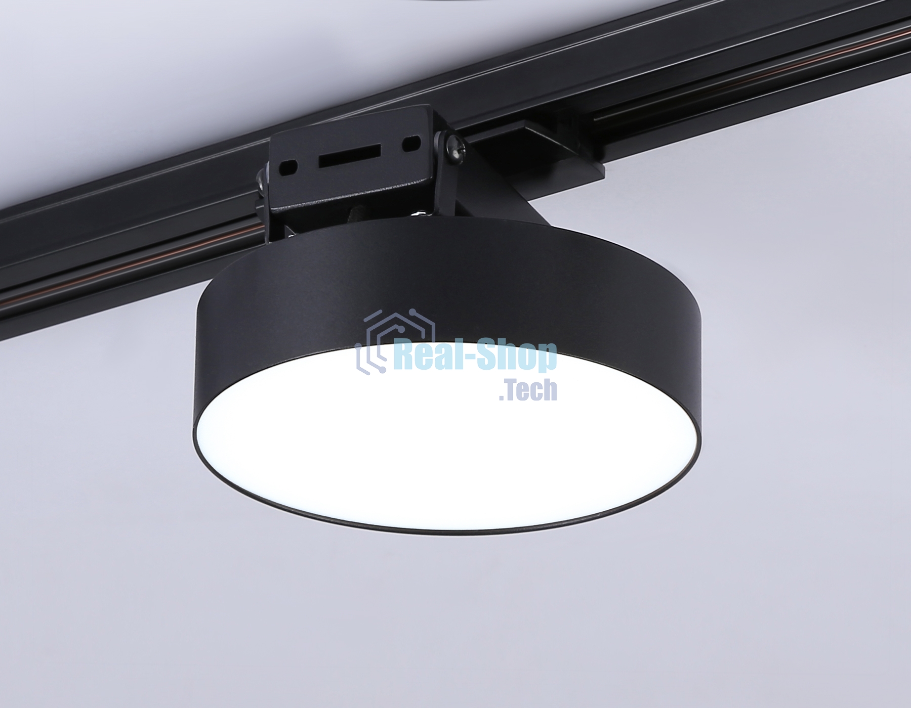 Трековый однофазный светодиодный светильник Ambrella light GL6842 BK черный LED 15W 4200K D115*80
