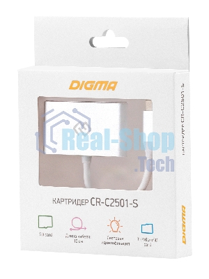 Кард-ридер Digma CR-С2501-S/серебристый/SD/TF/micro-SD/USB Type-C/алюминий