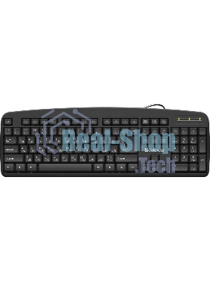 Клавиатура проводная Defender Office HB-910 RU, USB, черный
