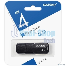 Флешка USB SmartBuy CLUE black (SB4GbCLU-K), 4Gb, USB 2.0, R/W 15/8, черный
