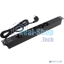 Блок розеток горизонтальный ExeGate ServerPro PDU-19H603 Al-6S-EU2.5, 19