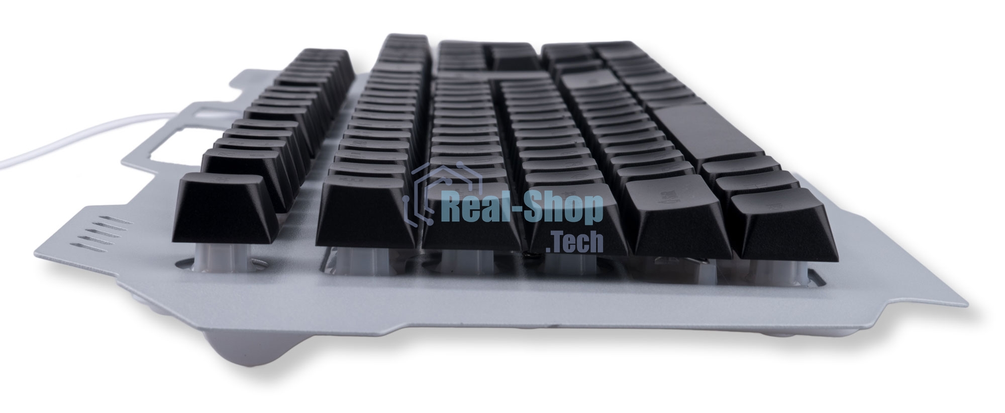 Клавиатура Gembird KB-G710M-S проводная, USB Type-A, чёрный/серебристый