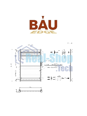 Полотенцесушитель дизайнерский электрический BAU Elite Elegant Gun Grey 60х45, подключение справа, т
