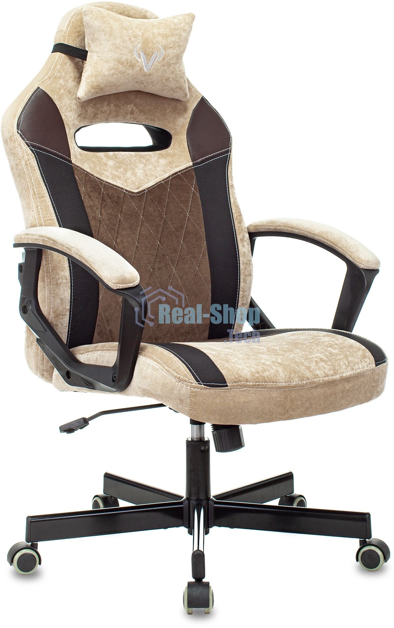 Кресло Бюрократ VIKING 6 KNIGHT BR FABRIC коричневый, ткань, 120 кг, механизм качания