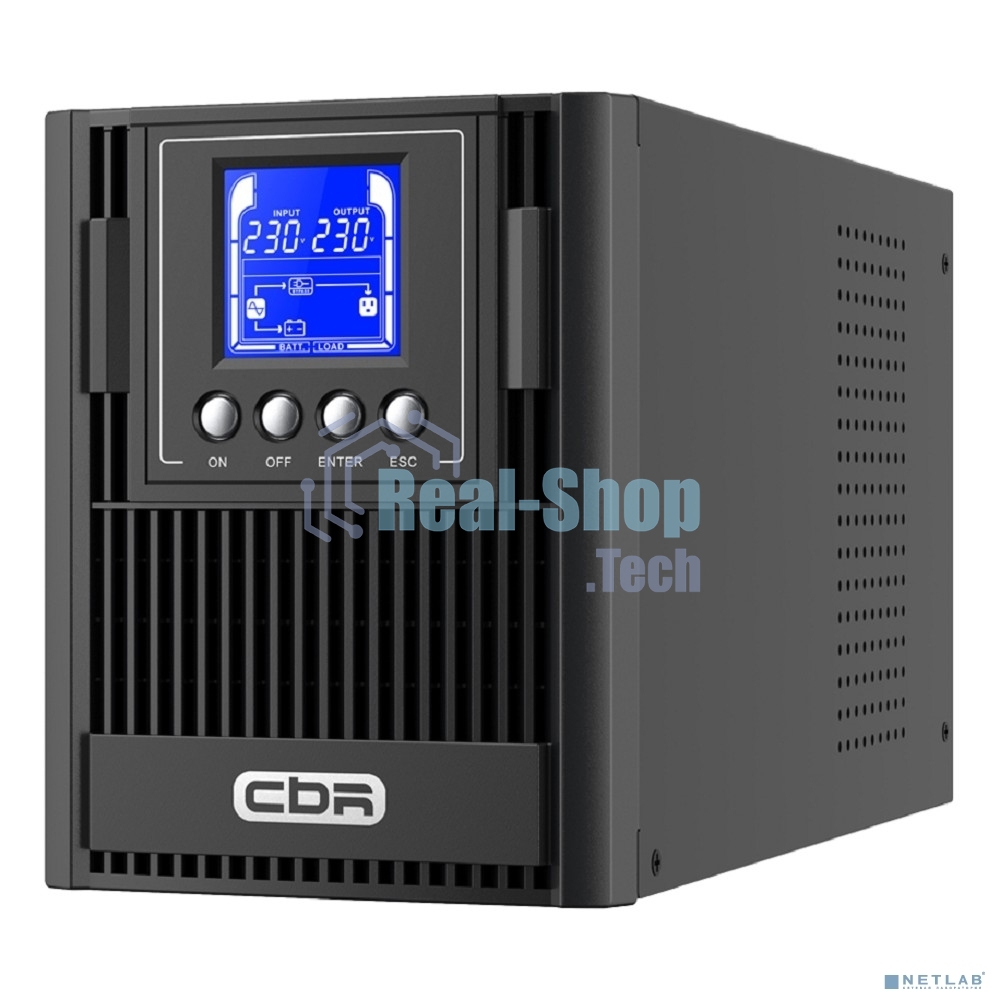 Источник бесперебойного питания CBR ESN-1KT-3F-LCHERSC Online 1000VA/1000W Tower 3 x Schuko, LCD, HID-USB, RS232, EPO, SNMP slot