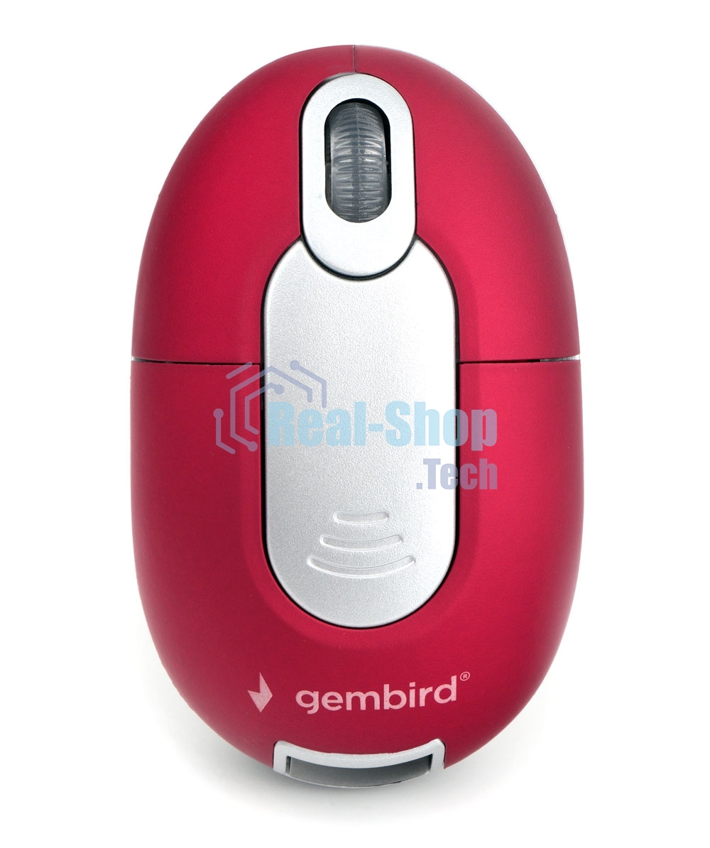 Мышь беспроводная Gembird MUSW-605 красный, 1200 dpi, радиоканал, USB, кнопки - 3
