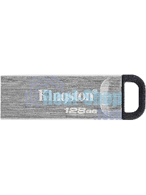 Флешка USB Kingston DataTraveler KYSON (DTKN/128 Gb), 128Gb, USB 3.2 Gen 1, R/W 200/60, серебристый/черный