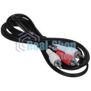 Кабель аудио Cablexpert CCA-2R2R-5M-N, 2xRCA/2xRCA, 5м, черный, пакет