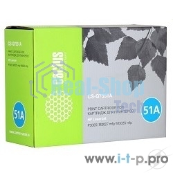 Картридж лазерный Cactus CS-Q7551XS черный (13000 стр.) для HP Laser Jet P3005/M3027/M3035