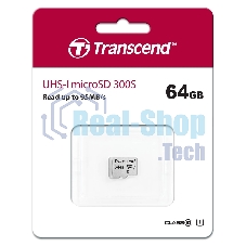 Флеш карта microSD 64Gb Transcend microSDXC Class 10 UHS-I U1, (без адаптера), TLC