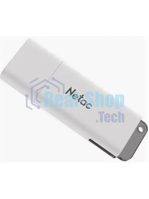 Флешка USB Netac U185 (NT03U185N-008G-20WH), 8Gb, USB 2.0, R/W 25/10, белый/серый