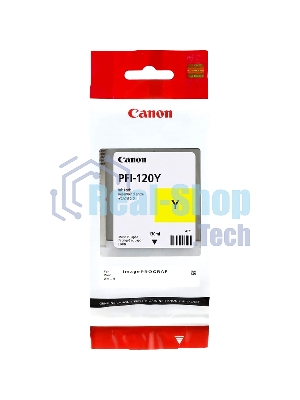 Картридж струйный Canon PFI-120 Y 2888C001 желтый (130мл) для Canon Canon imagePROGRAF TM-200/205