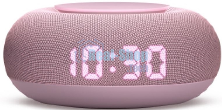 Умная колонка VK Капсула Мини, 5Вт, компактная, 1 динамик, Маруся, LED-часы, Wi-Fi, Bluetooth, розовый