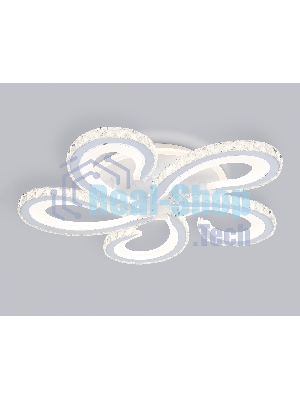 Потолочный светодиодный светильник Ambrella light FA1703/5 WH/CH белый/хром 149W 3000K-6400K 540*540*90 (ПДУ РАДИО 2.4G)