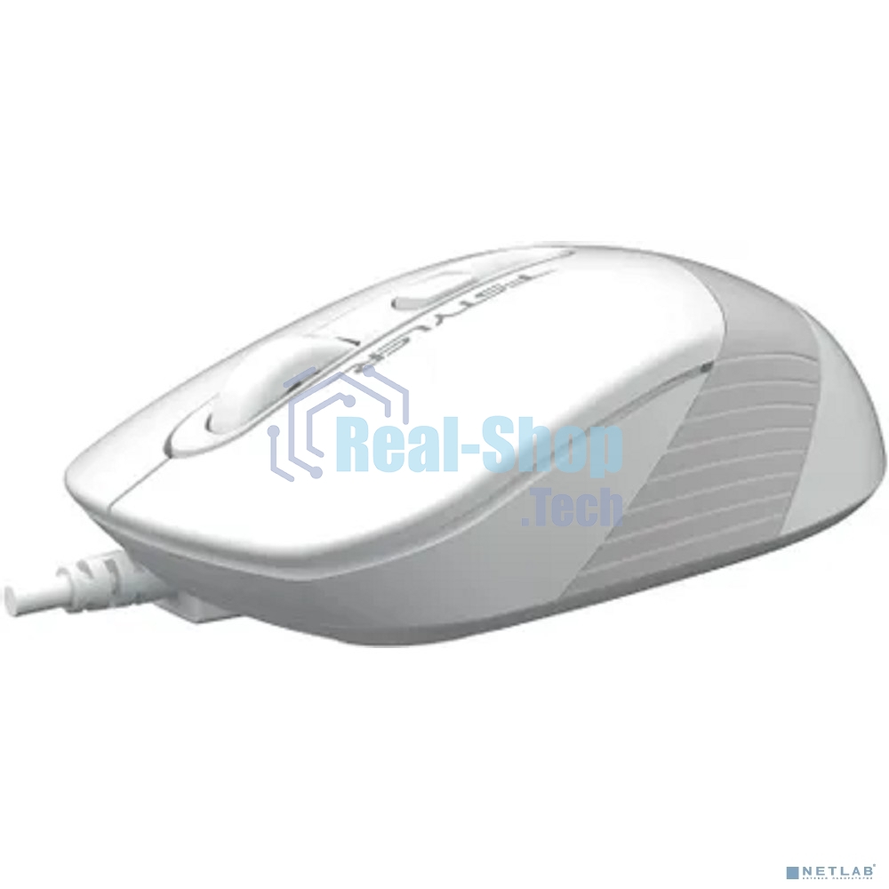 Мышь проводная A4Tech Fstyler FM10S белый/серый, 1600 dpi, USB, кнопки - 4