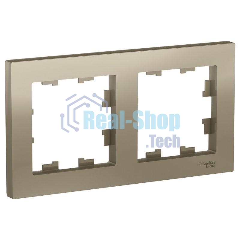 Рамка 2-м AtlasDesign универс. шампань SchE ATN000502