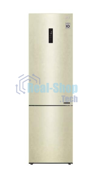 Холодильник LG GA-B509CESL бежевый глянцевый двухкамерный 277/107л морозилка снизу, No Frost