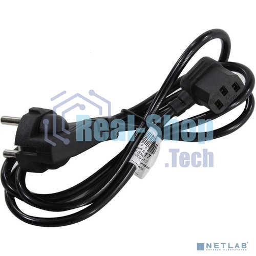 Кабель питания ExeGate PC-1,2 OfficePC 450W (Евровилка Schuko ->С13 угловой) VDE-250V черный, 1.2м