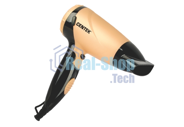 Фен Centek CT-2209 BLG черный/золотой перламутр, 1600 Вт, компактный