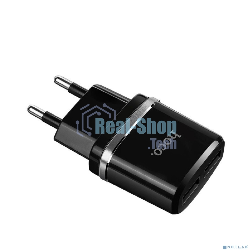 Сетевое зарядное устройство C12 Smart dual USB charger, черный