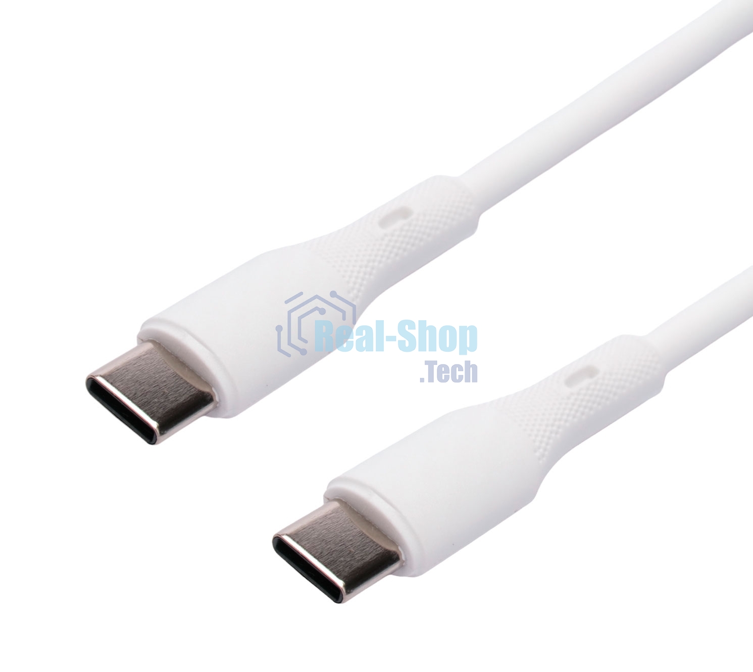 Кабель USB2.0 Cablexpert CC-USB2S-CMCM-1M-W Type-C/Type-C, 3А, 65Вт, PD/QC3.0, силиконовый, 24AWG, медь, 1м, белый, пакет