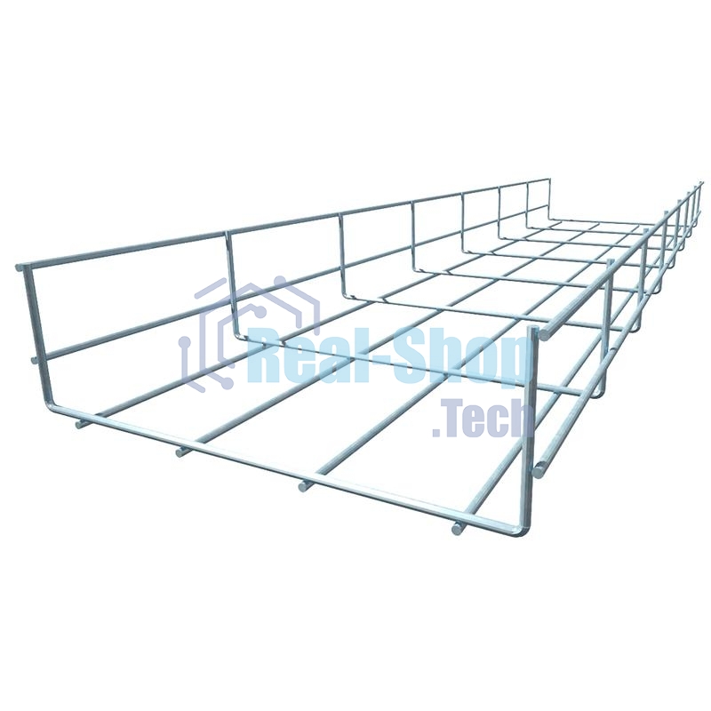Лоток проволочный 300х60 L3000 сталь 4мм PL60х300х4.0 оцинк. КМ LO0663