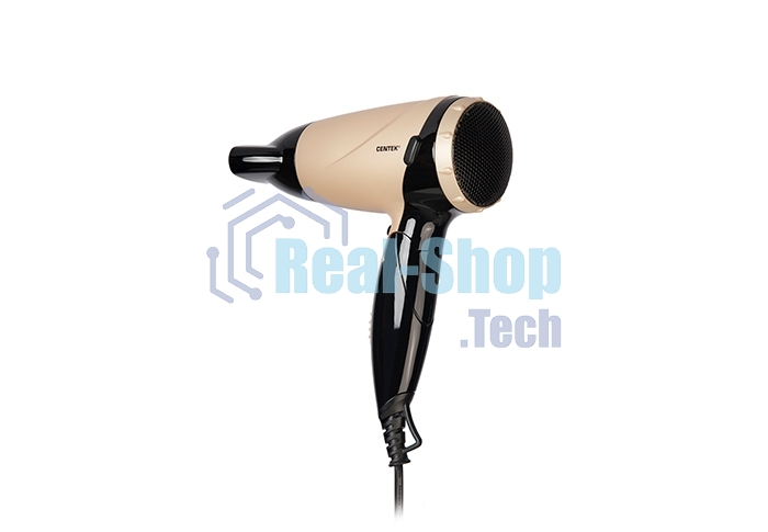 Фен Centek CT-2209 BLG черный/золотой перламутр, 1600 Вт, компактный