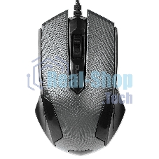 Мышь проводная Qumo Office M14 серый, 1000 dpi, USB, кнопки - 3