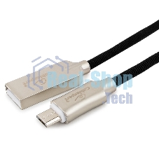Кабель USB2.0 Cablexpert CC-P-mUSB02Bk-0.5M, AM/microB, серия Platinum, длина 0.5м, черный, блистер