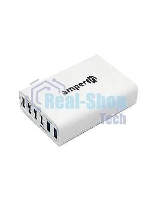 Блок питания (сетевой адаптер) Amperin Quick Charge 6-port QC 3.0 USB (YDS-TC060-4-2-0), белый