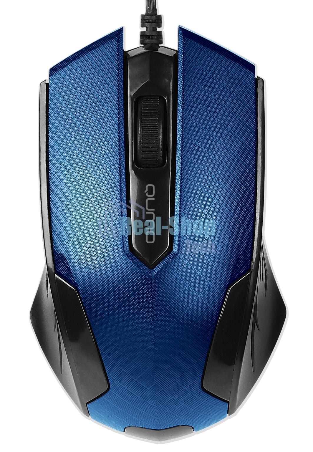 Мышь проводная Qumo Office M14 синий, 1000 dpi, USB, кнопки - 3