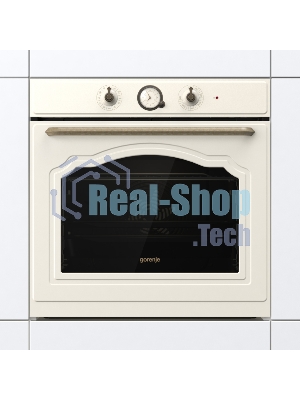 Встраиваемая электрическая духовка GORENJE/раиваемая электрическая духовка,ширина 60 см,объем 77л,пиролитическая эмаль,слоновая кость