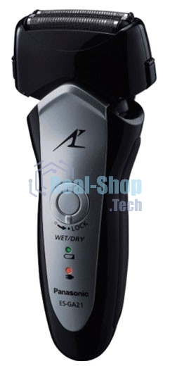 Электробритва сетчатая Panasonic ES-GA21 реж.эл.:3 питан.:аккум. черный/серый