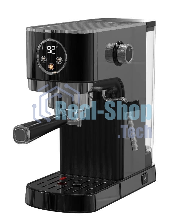Кофеварка рожковая Korting KCM 1002 EN черный, молотый, 1.2 л, 1350 Вт, 20 бар